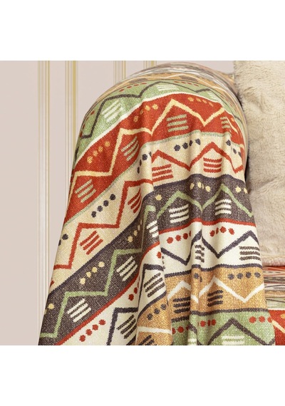 Latuda Concept Softmicro Boho Etnik Desenli Mikrofiber Koltuk Örtüsü Ve Tv Battaniyesi, Koltuk Şalı, Kaymaz 130x180 Diğer