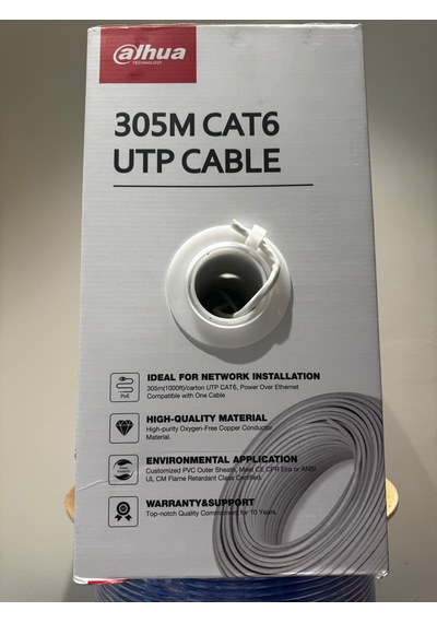 Dahua Cat 6 Halogen Free Pfm920ı-6un-c Utp 23awg 305 Metre Beyaz