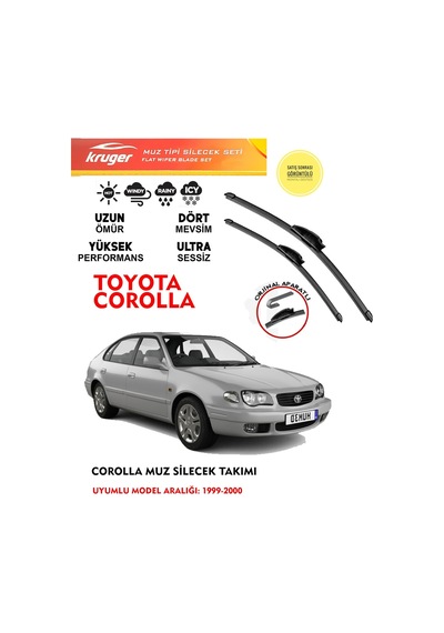 Toyota Corolla Muz Silecek Silgi Silgeç 1999 Model Araca Özel Aparat