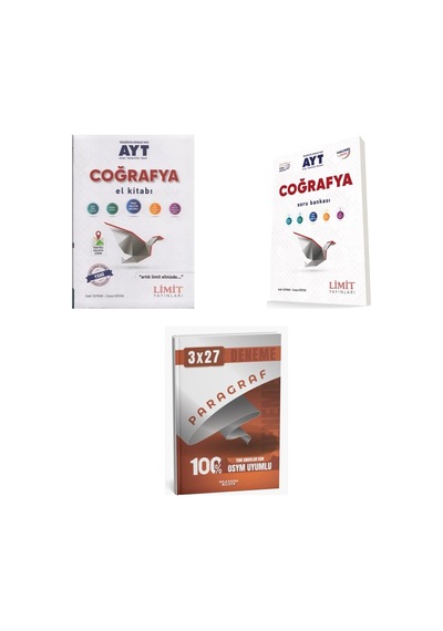 2027 Limit Ayt Coğrafya El Kitabı + Soru + Anla Kazan Paragraf Deneme 3'lü Set