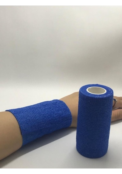 Medikaltec Dymec Kendinden Yapışkanlı Bandaj Mavi Ebat: 10cm X 4.5m 4'lü Avantaj Paket