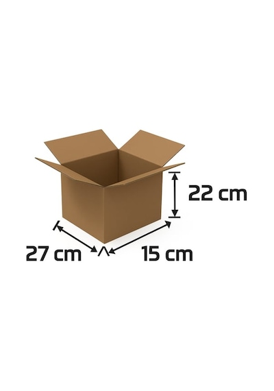 27x15x22 - 50 Adet - 2,9 Desi Çift Oluklu Taşıma Kolisi 50 Adet