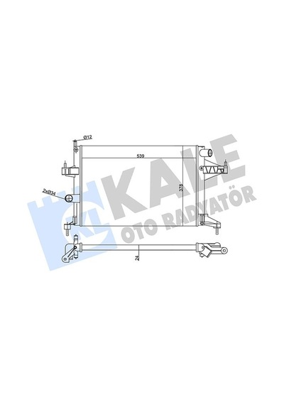 Kale 356970 Motor Su Radyatörü - Opel Tigra 2004-2010 1.8 Manuel Şanz. 24445163 - 9201956 - 1300237 - 1300333 - 95513833 - 9196689