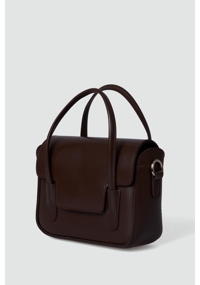 Shule Bags Dimple Retro El Ve Çapraz Çanta Kahve Kahve