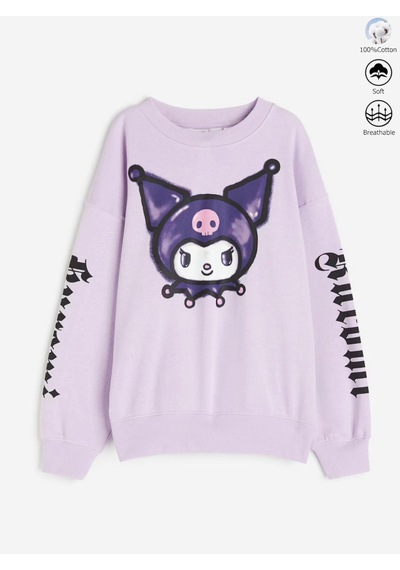 Kuromi Kız Çocuk Sweatshirt St09531 LİLA