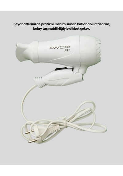Hubrendy Tekno Awox Mini Fön Beyaz