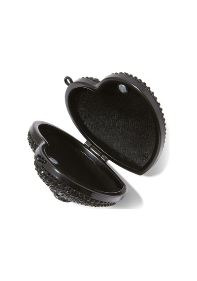 Kurt Geiger Micro Heart Clutch Bag, Kalp Şekilli Mini Zincirli Çanta Tek Boy Kadın Tasarımı Siyah