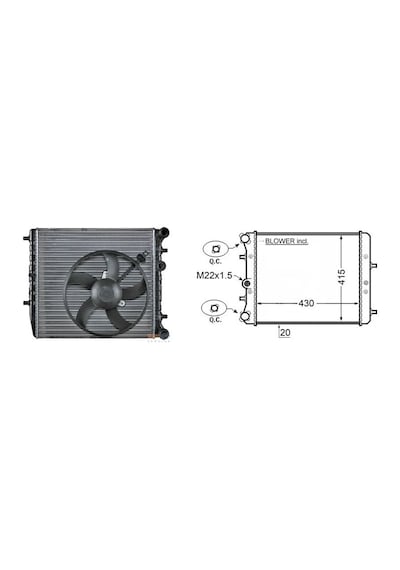 25 Deus 0250090 - Radyatör Su Fabıa 99-08 Polo 01-07 1.2 1.2 12v