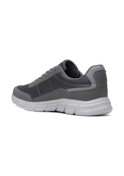Günlük Erkek Yetişkin Sneaker Spor Ayakkabı Bağcıklı Büyük Numara Rahat Esnek 050c Füme
