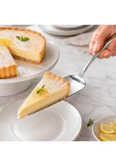 Paslanmaz Çelik Spatula, Servis Spatulası 25 Cm, Pasta, Kek, Börek, Mutfak Seti, Premium Kalite Metal, Tek Parça Yap