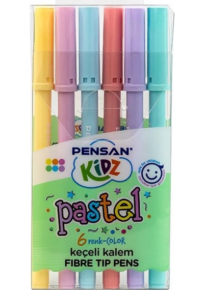 Keçeli Kalem 6 Lı Pastel Renkler Pensan Pastel Keçeli Kalem 1 Pak