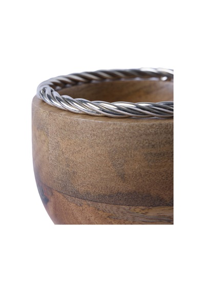 Yargıcı Metal Detaylı Mango Ağacı Servis Kasesi 10x6 Cm 26knhs1042n St