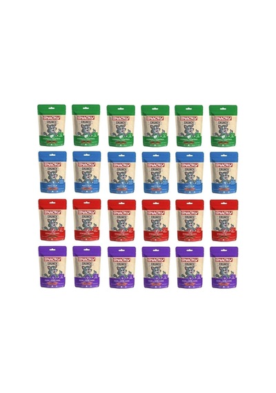 Snacky Kedi Ödül Kraker 4 Çeşit X 24