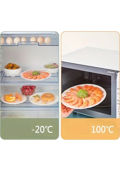 Porsima Pbt-120 Tek Kullanımlık Yıyecek Koruyucu 100 Ad Şeffaf