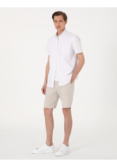 Pierre Cardin Erkek Bej Gömlek Kısa Kollu 50307082-vr011 Bej