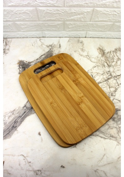 2 Li Bambu Kesim Panosu Kesme Tahtası 33 24/28 20cm
