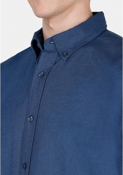 Colin's Colins Regular Fit Shirt Neck Düz Erkek Lacivert Uzun Kol Gömlek Cl1073845 Cl1073845 Q1.v2 Nav Lacivert