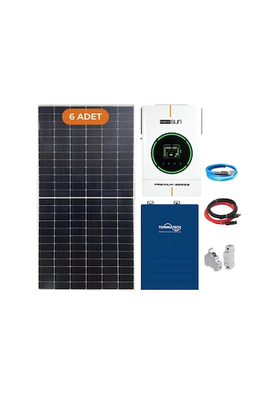 Yapısolar 6 Kw Lityum Akülü Monofaze Solar Enerji Paketi