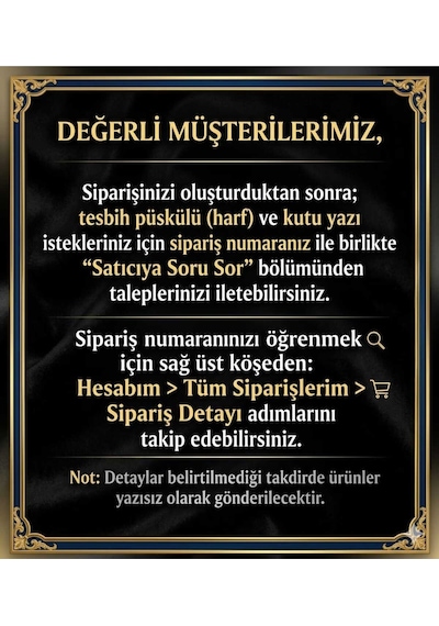 Premium Kadife Kutulu Tesbih, Altın Parçacıklı Tesbih, Özel Yazılı Harfli Tesbih, Altın Varaklı