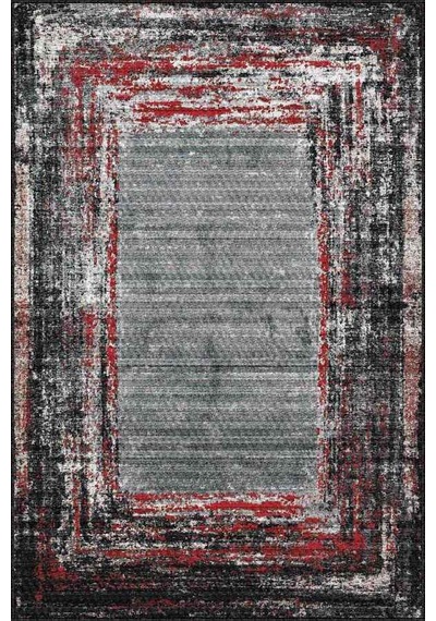 Kırmızı Modern Klasik Kaymaz Tabanlı Dekoratif Halı Ar122n11