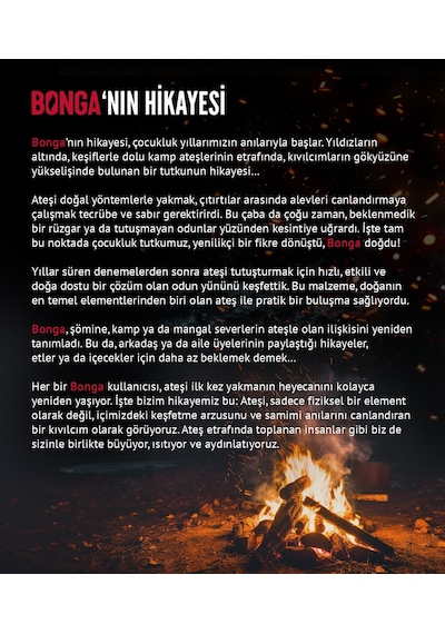 Bonga Mangal Ve Ateş Tutuşturucu 10 Adet 140 GR - Jel Ve Çıra Alternatifi Doğal Odun Yünü