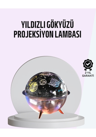 Usb Şarjlı Uzay Temalı Işık Projektörü Hava Nemlendirici