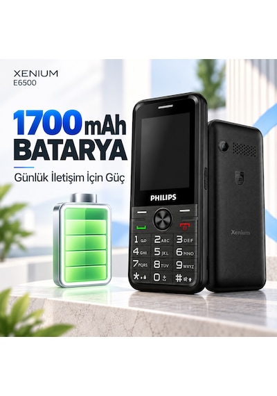 Philips Xenium E6500 4G VoLTE Kameralı Çift SIM 2.4 İnç 1700 mAh Tuşlu Cep Telefonu