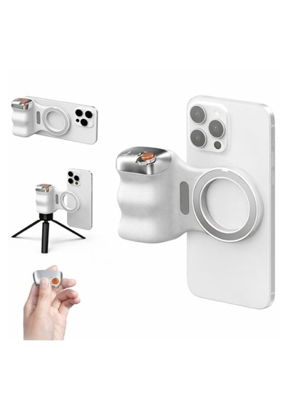 Zilevo Manyetik Telefon Kamera Tutucu Kavrama Kolu, Bluetooth Deklanşör Düğmeli, Tripod Uyumlu, Apple Uyumlu iPhone İle Uyumlu