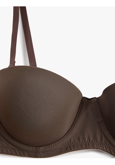 Koton Desteksiz Balenli Comfort Sütyen Koyu Kahverengi 6slk10033mk Koyu Kahve