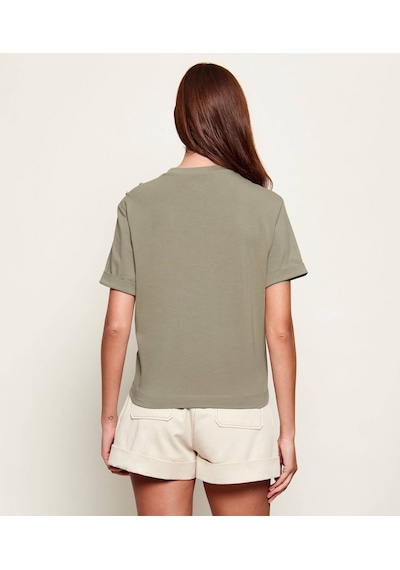 Guess W6gı03k2657 Xns Logo Tee Kadın Tişört Yeşil