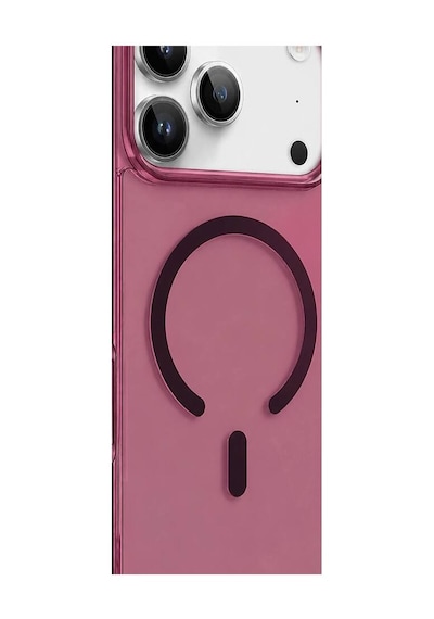 Newface Apple Apple iPhone Uyumlu 18 Pro Pc Real Magsafe Kapak - Bordo Evimdeyokyok