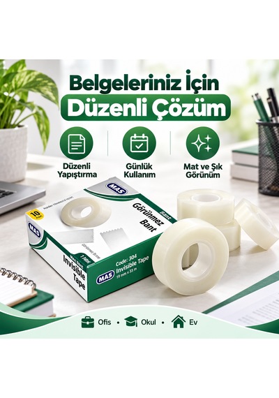 Mas 2633 Görünmez Bant 19 Mm X 33 Mm 1