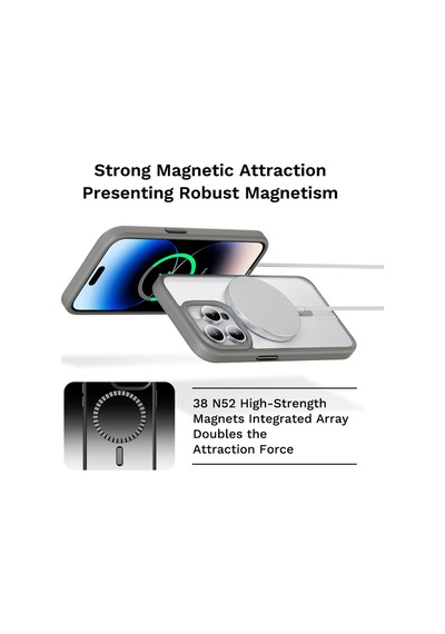 Rock Space Apple Uyumlu iPhone 15 Promax Kılıf Magsafe Guard Serisi Silikon - Siyah Siyah