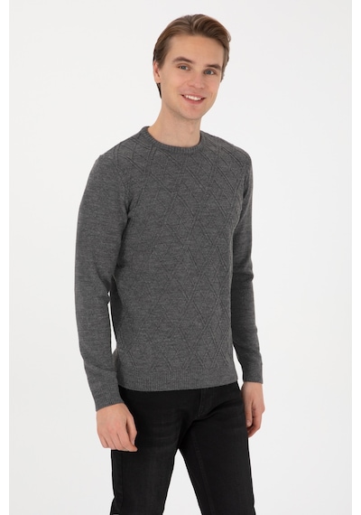 U.s. Polo Assn. Erkek Gri Melanj Kazak /triko 50314974-vr086 Grı Melanj