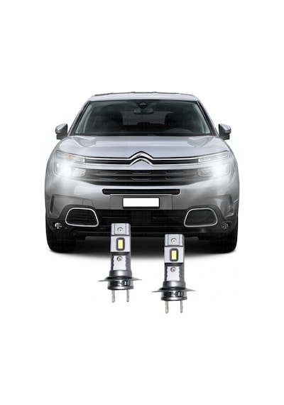 Cıtroen C5 Aırcross Led Kısa Far Ampulü Mini Led 2'li Set H7