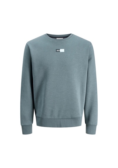 Jack & Jones Erkek Jjpan Bisiklet Yaka Logo Detaylı Sweatshirt 12310759 Havacı