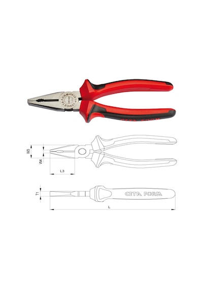 Ceta Form 160Mm E01-41-0160 Kombine Pense Polisajlı/Duotech Sap