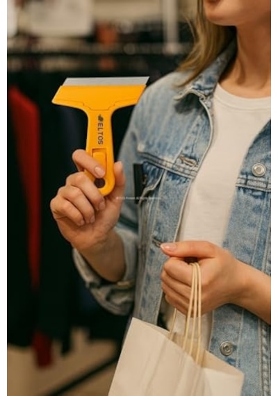 Cam Kazıma Bıçağı, Plastik, Çelik Uçlu, Ergonomik Sap, Etiket Ve Boya Kalıntısı Temizleyici, 100 Mm Bıçaklı Diğer