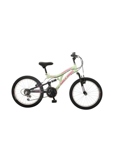 Salcano Helen 20 V Fren 18 Vites Çift Amortisörlü 20 Jant Çocuk Bisikleti Mint Yeşili Pembe