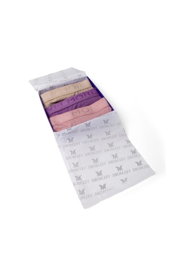 Velmore Kadın 12' Lipamuklu Normal Bel Slip Külot Mor