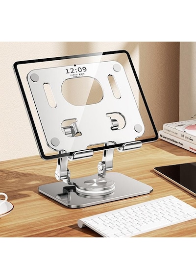 Zhltools Katlanabilir Alüminyum Tablet Ve Telefon Tutucu Standı Gümüş