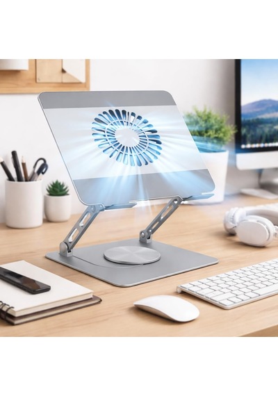 Şok Soğutma Profesyonel Dizüstü Bilgisayar Notebook Soğutucu Laptop Stand Oyuncu Laptoplarına Özel Tek Büyük Fanı İle Hızlı Soğutma 1 Type-c Giriş 360 Derece Döner K8 Şok Soğutma Profesyonel Dizüstü Bilgisayar Notebook Soğutucu Laptop Stand Oyuncu Laptoplarına Özel Tek Büyük Fanı İle Hızlı Soğutma 1 Type-c Giriş 360 Derece Döner K8