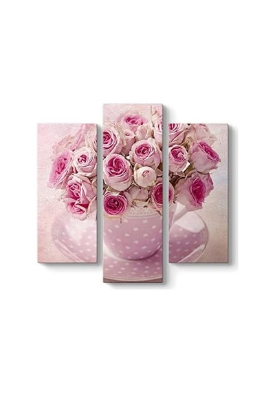 Çiçek Tablosu 96 X 90-3 Parçalı 7/8 Yaş