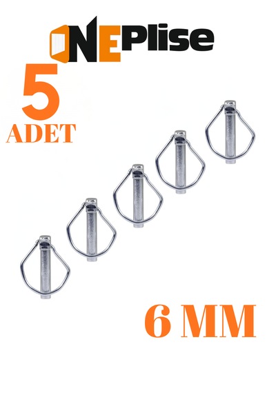 6 Mm Traktör Pimi Yaylı Pim Kaliteli Çelik 5 Adet
