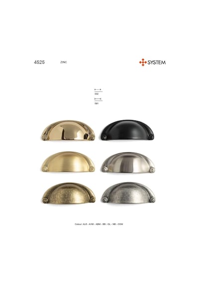 System Mobilya Kulbu Gold Renk 32mm Tas Kulp Sy4525 0032 Gl Çok Renkli