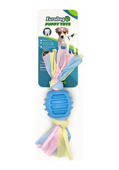 Eurodog - 68 - Puppy Toys Mavi Ufak Top Diş - Edntrend - Kma Oy.