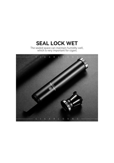 Cigarloong Metal Puro Kılıfı Delicili Sehpalı Tekli Siyah 60 Ring