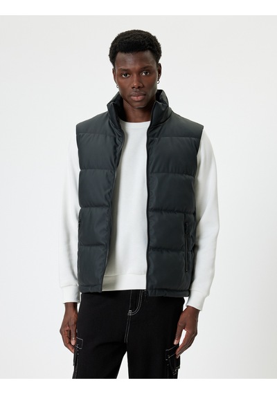 Koton Şişme Yelek Slim Fit Siyah 5wam20045hw Siyah