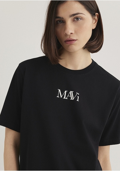 Mavi - Mavi Logo Baskılı Siyah Tişört 1611594-900 Siyah