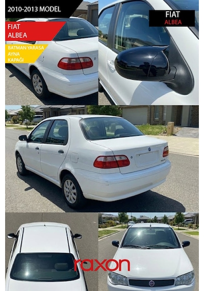 Fıat Albea 2010-2013 Batman & Yarasa Ayna Kapağı Parlak Piano Black Sport